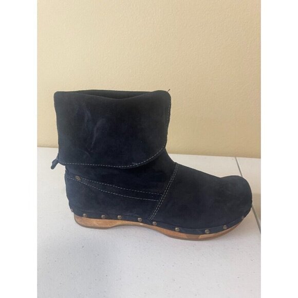 Women’s 39 US 8 Sanita Marcia Low Flex Wood Boot Navy Blue Suede - Picture 8 of 14